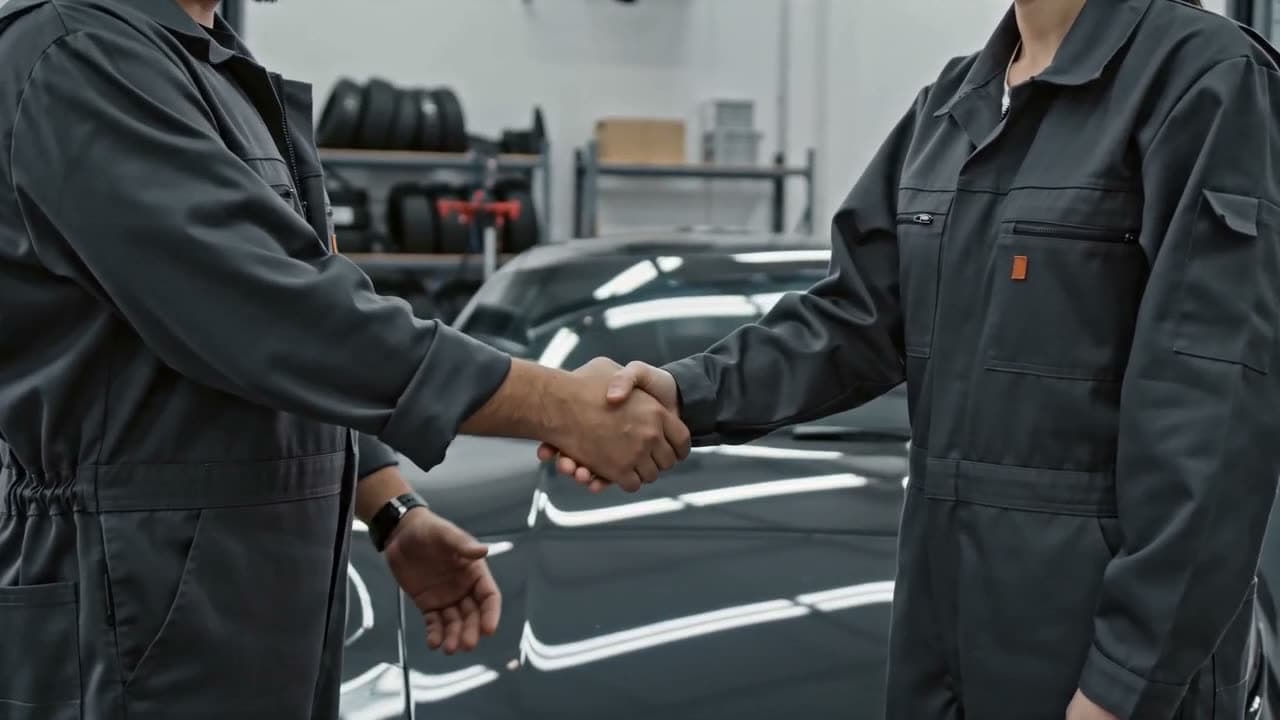 BLK GmbH Karriere — Willkommen im Team, Handschlag in der Werkstatt